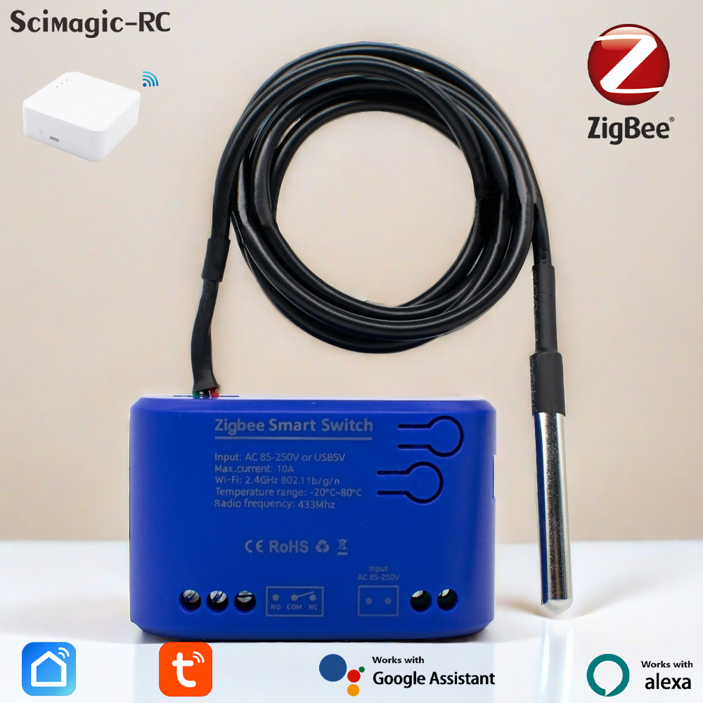 Smart Home Z Wave - Zigbee Temperature Smart Switch 1 Gang