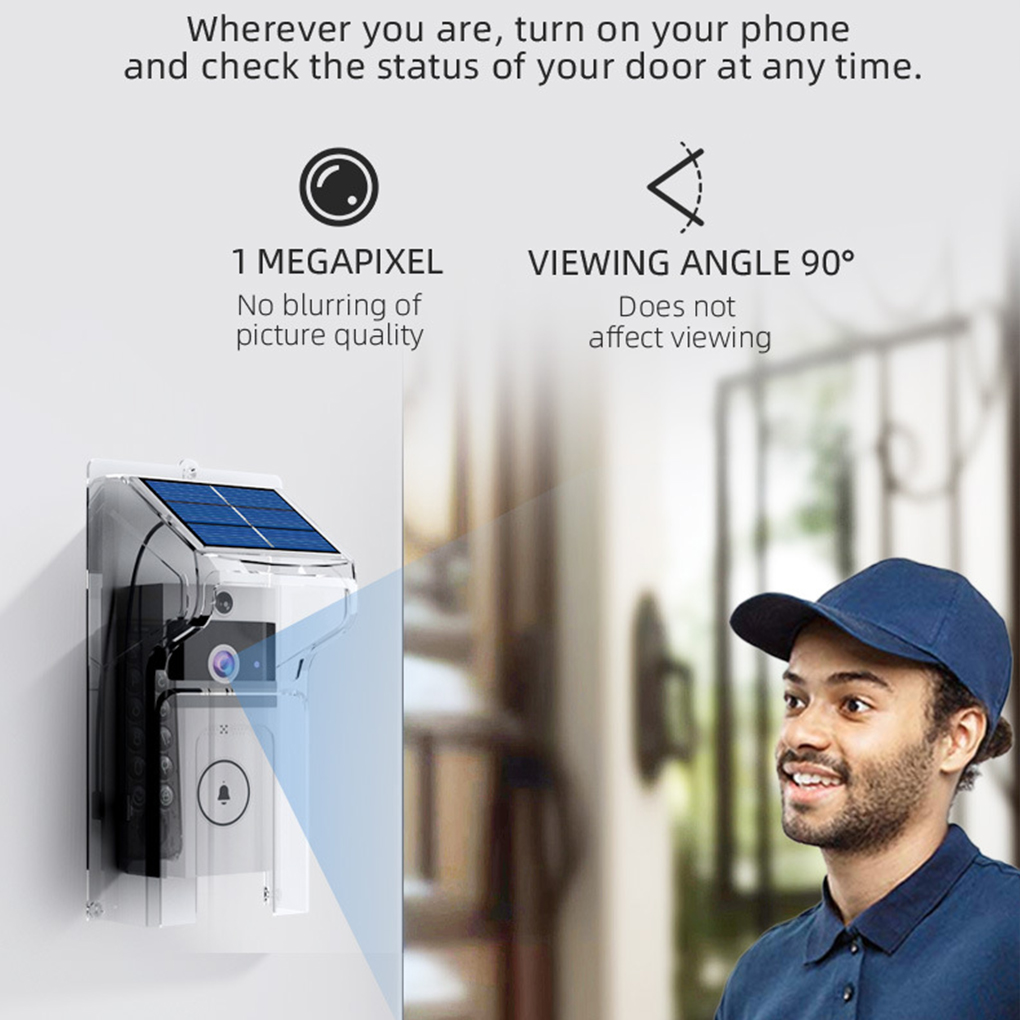 Smart Home Cctv - Wifivisual Doorbell Bell Camera Wireless Solar