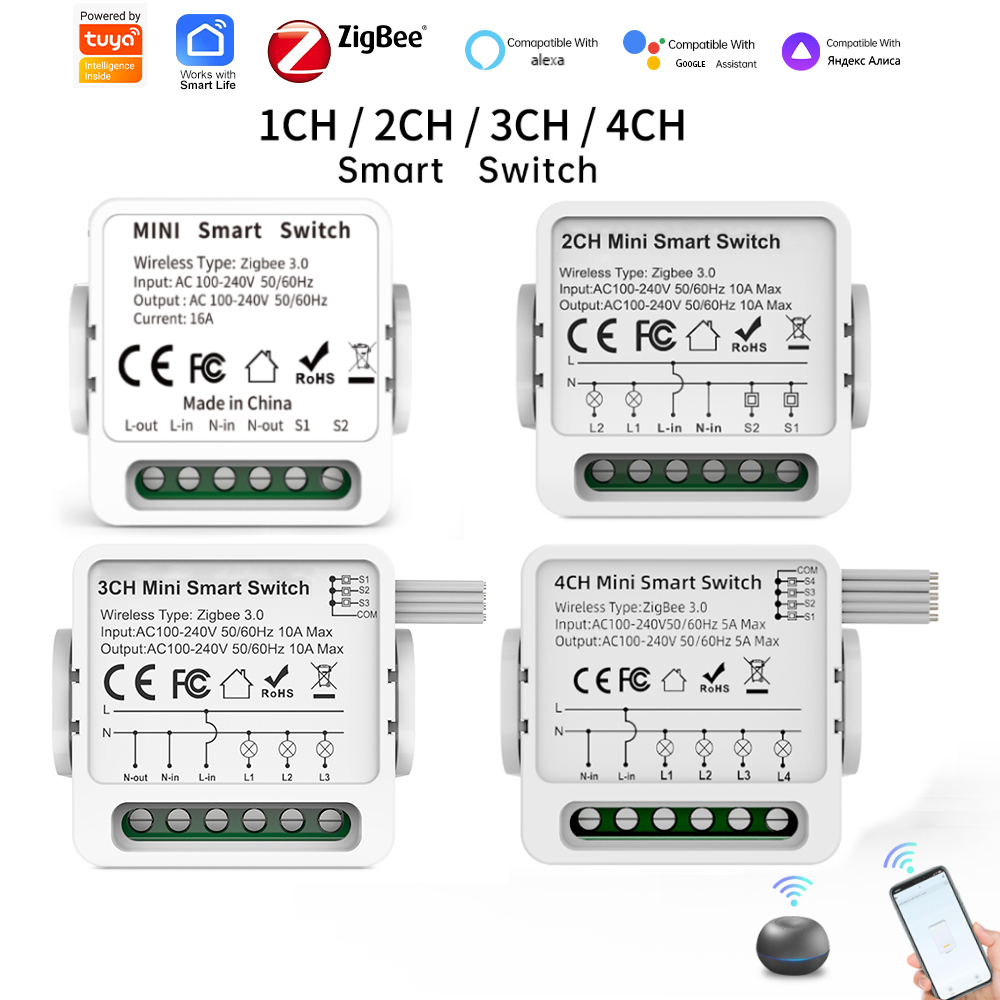 Smart Home Z Wave - Tuya Zigbee 3.0 Smart Switch 1/2/3/4-Way
