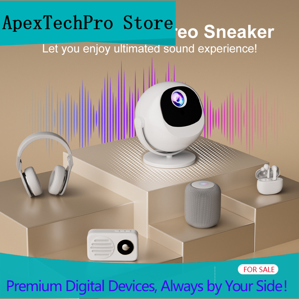Smart Home Devices Images - ApexTP360 Degree Rotation Projector Smart 5G