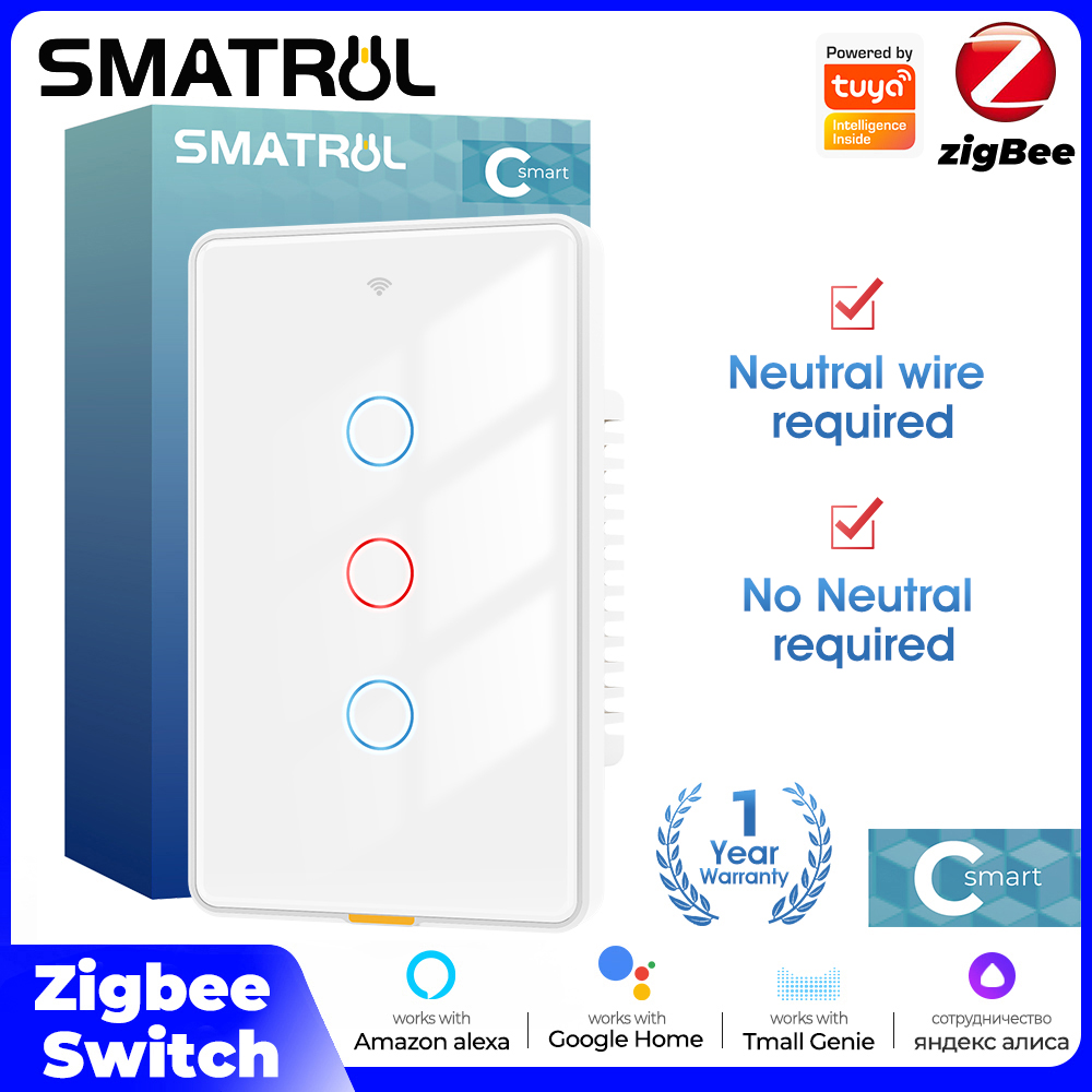 Smart Home Z Wave - Tuya Zigbee Smart Light Touch Switch