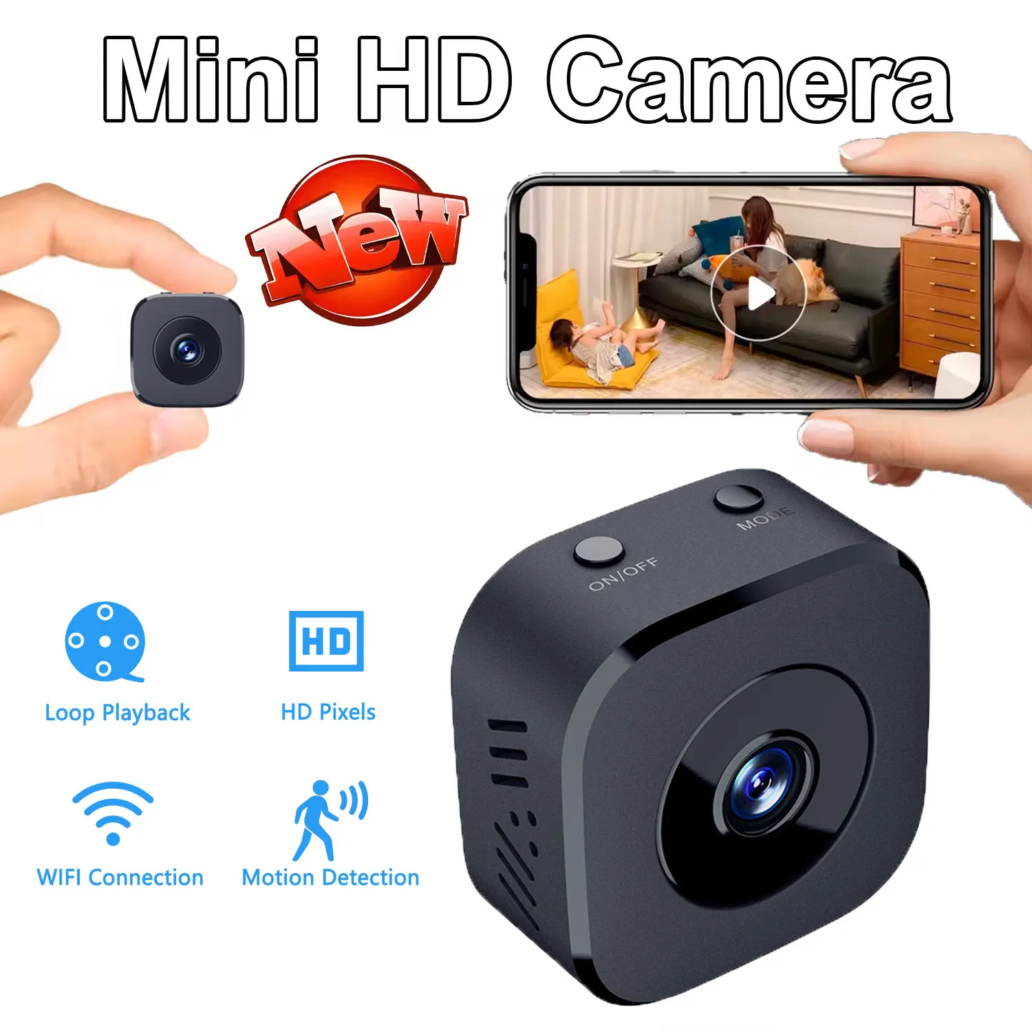 Smart Home Cctv - Security Camera Mini Full Color Night