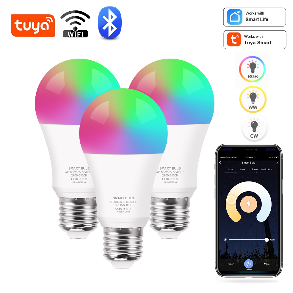 Alexa Compatible Bulb - Tuya Wifi/Bluetooth Smart Bulb Alexa Led