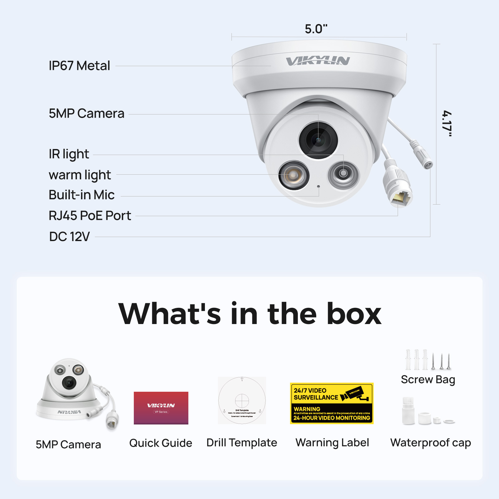 VIKYLIN 5MP Smart Dual Light I - đánh giá và giá Smart Home Microsoft