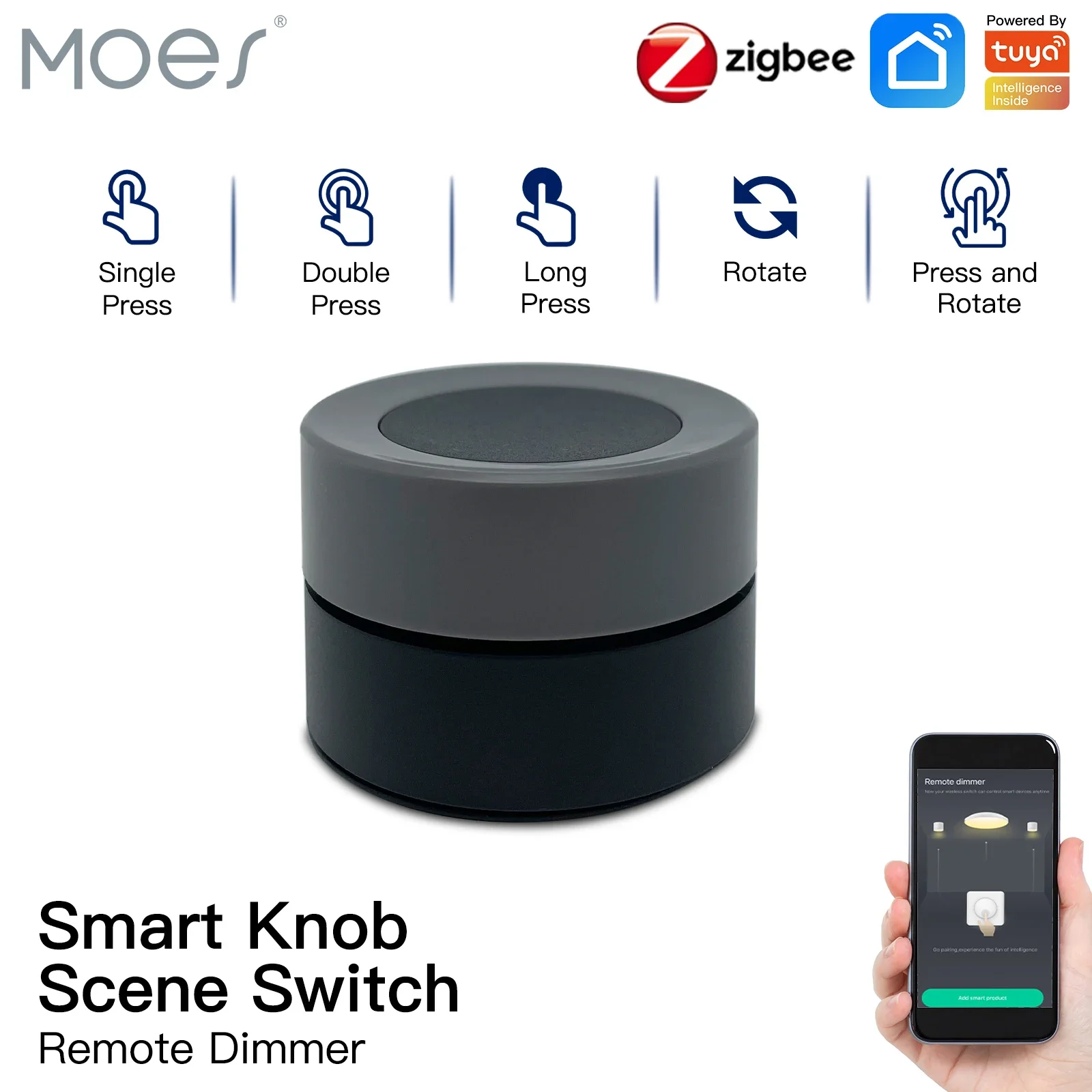 MOES Tuya ZigBee Smart Knob Sw - đánh giá và giá Smart Home Z Wave