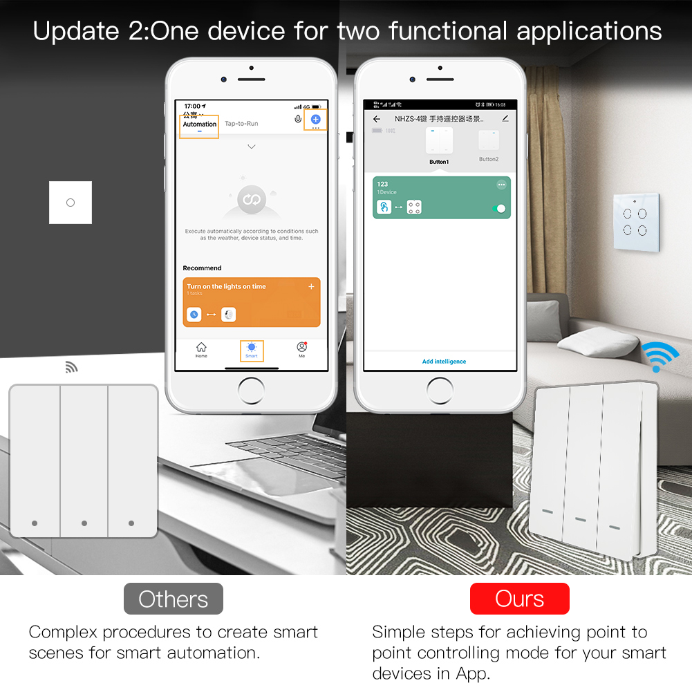 MOES Tuya ZigBee Scene Switch  - đánh giá và giá Smart Home Z Wave