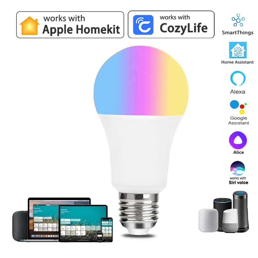 9W WiFi Homekit Light Lamp E27 - đánh giá và giá Alexa Compatible Bulb