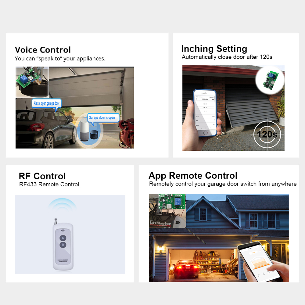 Zigbee WiFi Smart Garage Door  - đánh giá và giá Smart Home Z Wave